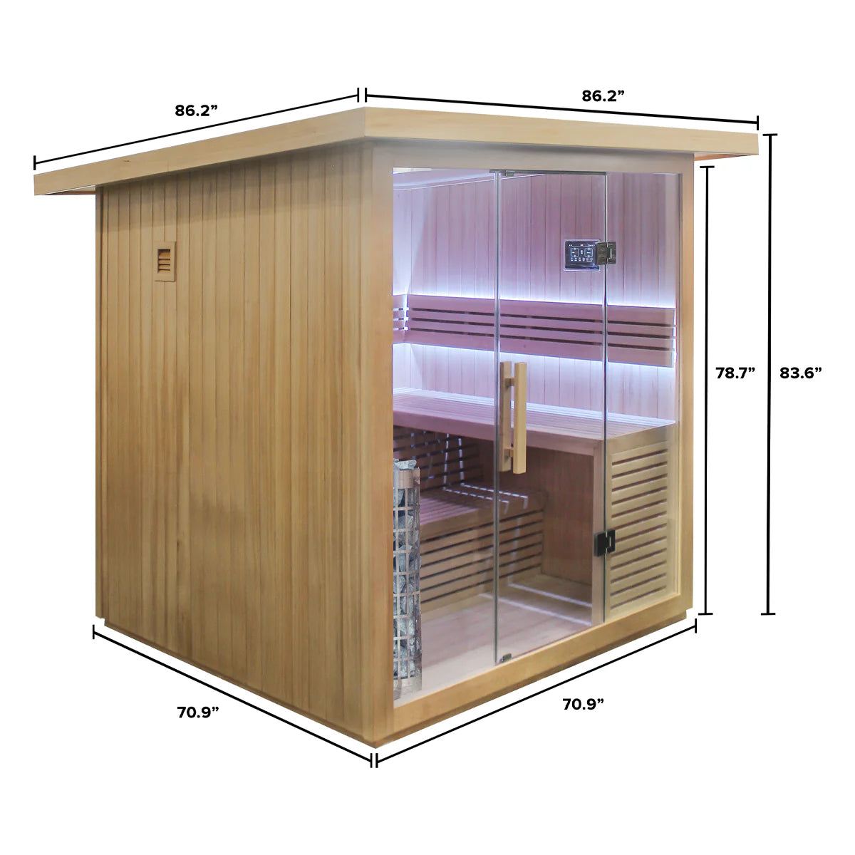 Revive 6 Person Traditional Indoor/Outdoor Sauna World Class Spas Revive Indoor/Outdoor Sauna.