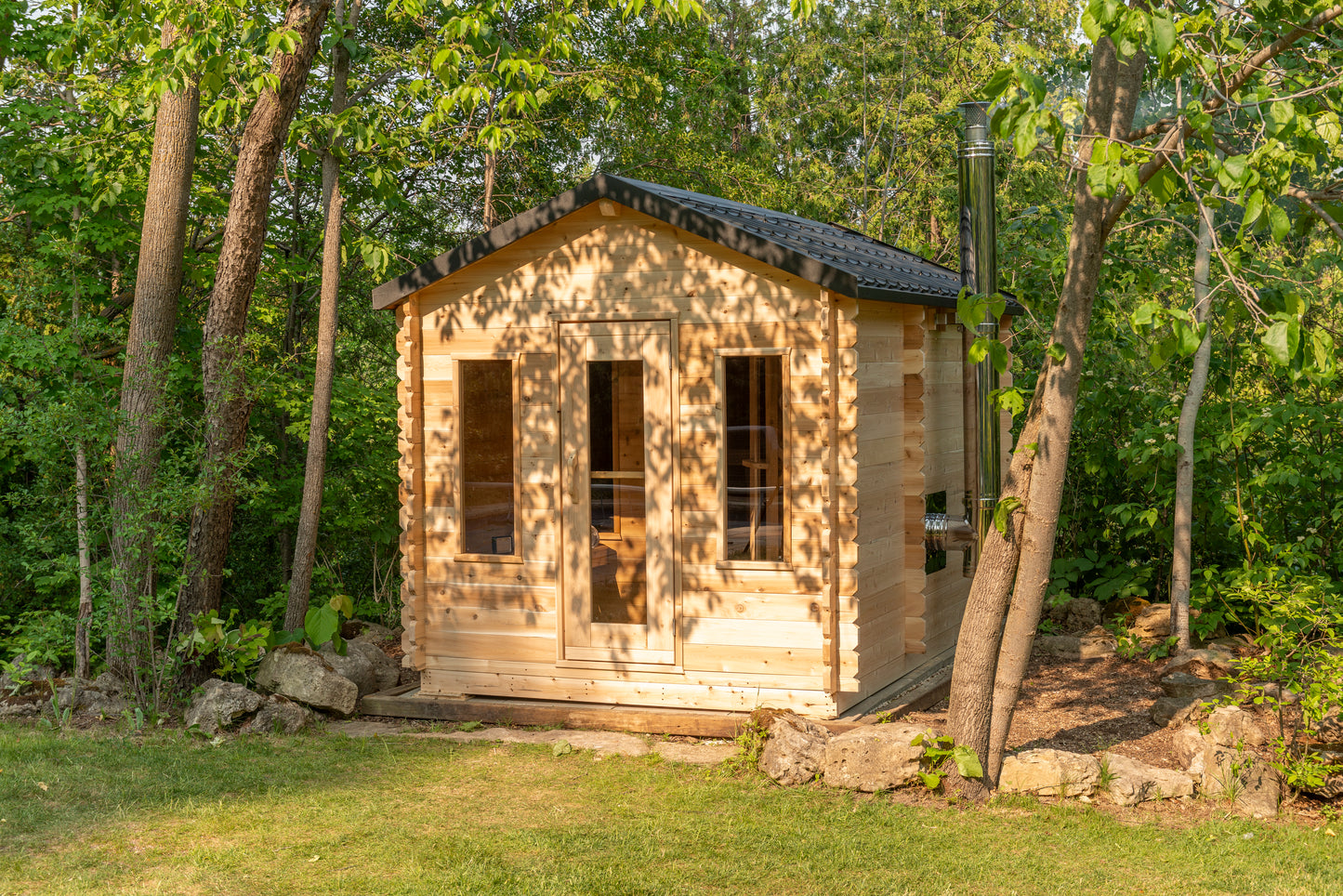 Dundalk Leisurecraft-6 Person Georgian Cabin Sauna with Changeroom