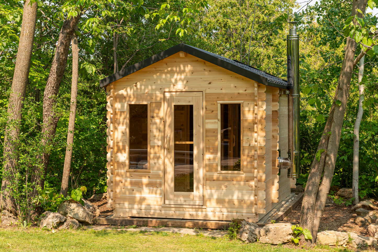 Dundalk Leisurecraft-6 Person Georgian Cabin Sauna with Changeroom
