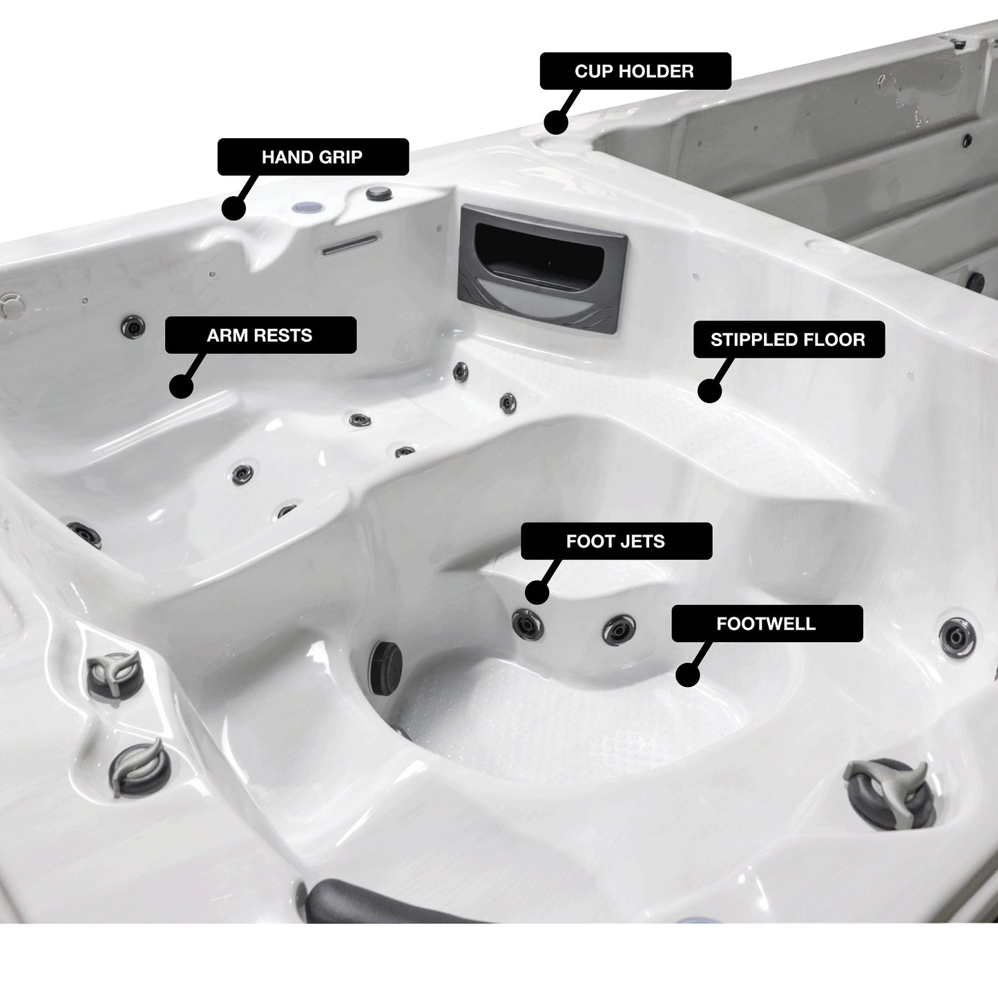 Canadian Spa Co. St. Lawrence 20ft 17-Person 73-Jet Swim Spa