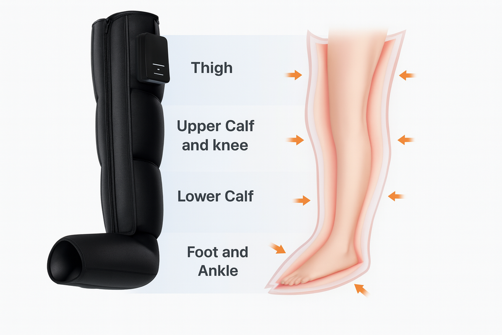 Targeted 4-Zone Leg Compression