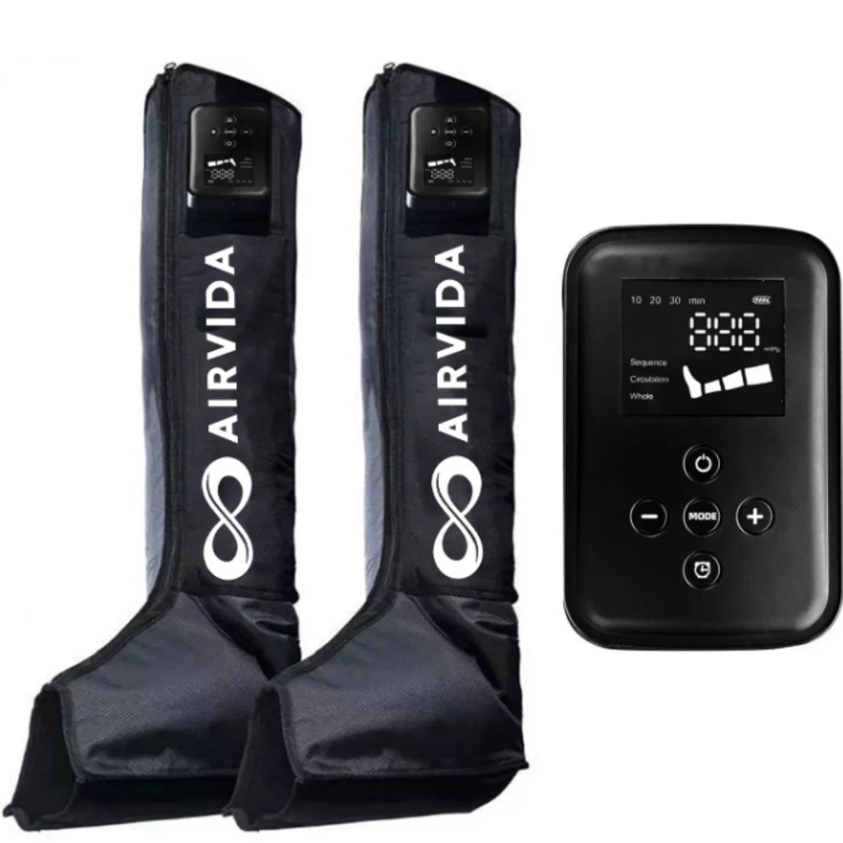 Airvida Cordless Leg Compression Boots with LCD Screen – Circulation, Muscle Recovery & Pain Relief