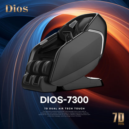Kahuna Dios 7300 Advanced 7D SL-Track Massage Chair with Dual-Core Air Rollers & 3D Calf Kneading Therapy