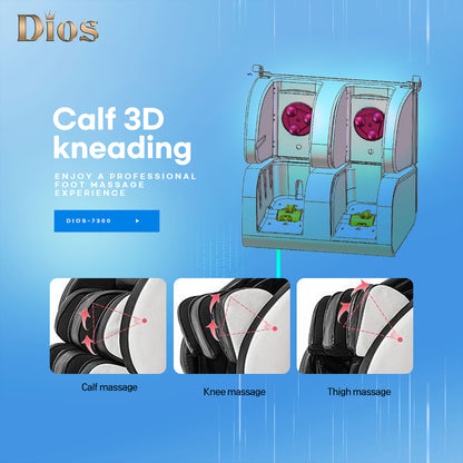Kahuna Dios 7300 Advanced 7D SL-Track Massage Chair with Dual-Core Air Rollers & 3D Calf Kneading Therapy