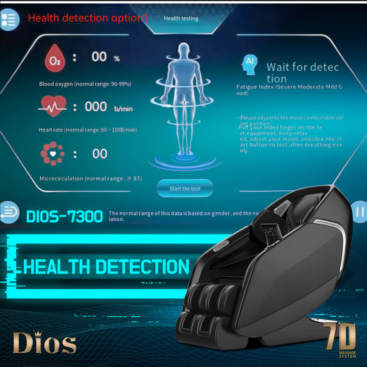 Kahuna Dios 7300 Advanced 7D SL-Track Massage Chair with Dual-Core Air Rollers & 3D Calf Kneading Therapy