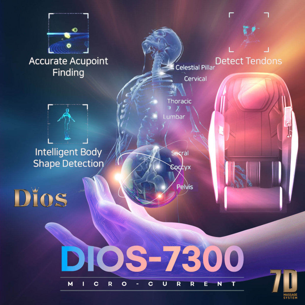 Kahuna Dios 7300 Advanced 7D SL-Track Massage Chair with Dual-Core Air Rollers & 3D Calf Kneading Therapy